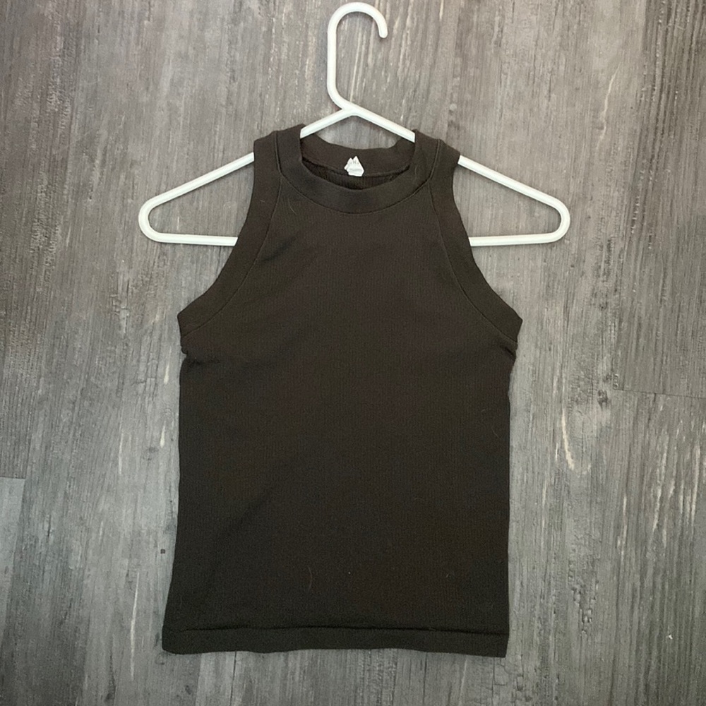 Athleta high neck ribbed tank top